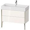 Картинка анонса товара «тумба под раковину duravit xviu xv45370b122 напольная 98 см белая глянцевый»