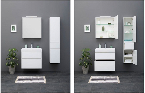 Тумба под раковину Aquanet Бруклин 70 белый 00203959 Тумба под раковину Aquanet Бруклин 70 белый 00203959