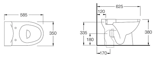 Унитаз приставной HATRIA MAIORA Y0LB01 Унитаз приставной HATRIA MAIORA Y0LB01