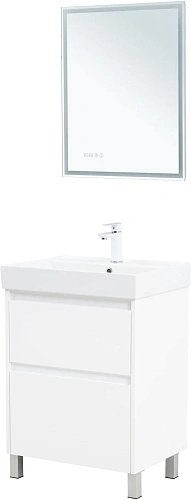 Тумба под раковину Aquanet Nova Lite 2.0 60 00346336 напольная, белый глянец Тумба под раковину Aquanet Nova Lite 2.0 60 00346336 напольная, белый глянец