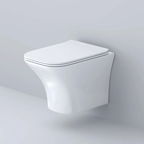 Унитаз подвесной GROSSMAN GR-4476S Galaxy 485x345x360 безободковый с тонкой крышкой Унитаз подвесной GROSSMAN GR-4476S Galaxy 485x345x360 безободковый с тонкой крышкой