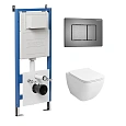 Комплект инсталляции GROSSMAN 900.K31.01.000 с клавишей смыва 700.K31.04.42M.42M графит сатиновый и унитазом GROSSMAN GR-4447S арт.97.4447S.04.42M Комплект инсталляции GROSSMAN 900.K31.01.000 с клавишей смыва 700.K31.04.42M.42M графит сатиновый и унитазом GROSSMAN GR-4447S арт.97.4447S.04.42M
