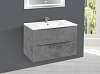 Тумба под раковину Vincea Mia 750 VMC-2MC750BT подвесная, 2 выкатных ящика soft close, Beton