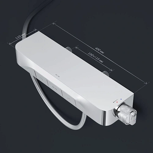 Смеситель для ванны AM.PM Func F8F10500 кнопочный с полкой, хром Смеситель для ванны AM.PM Func F8F10500 кнопочный с полкой, хром