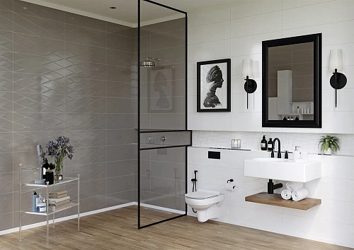 Вставка Cersanit Vegas серый 25x75 VG2U091 Вставка Cersanit Vegas серый 25x75 VG2U091