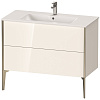 Картинка анонса товара «тумба под раковину duravit xviu xv44830b122 напольная 101 см белая глянцевый»