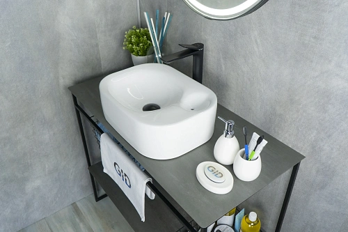 Раковина Gid N9266 51173 накладная белая 47x34x15 Раковина Gid N9266 51173 накладная белая 47x34x15