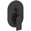Смеситель для ванны Hansgrohe Rebris E, скрытого монтажа 72459670, матовый черный Смеситель для ванны Hansgrohe Rebris E, скрытого монтажа 72459670, матовый черный