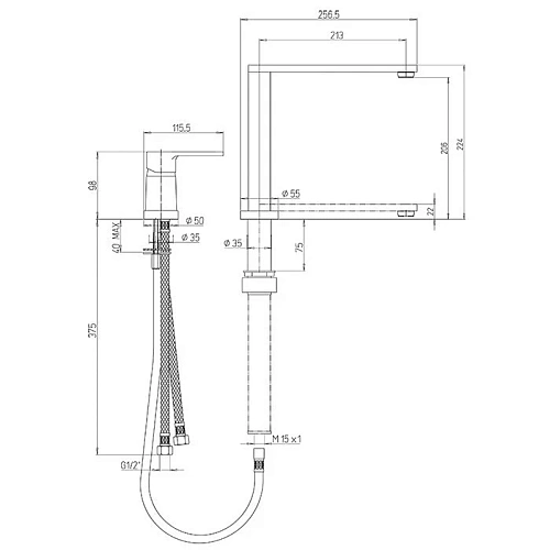 Смеситель для душа Paini Duomo 88CR511KM Смеситель для душа Paini Duomo 88CR511KM