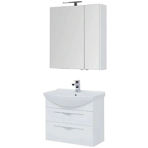 Комплект мебели Aquanet Ирвин 75 белый 00210253 Комплект мебели Aquanet Ирвин 75 белый 00210253