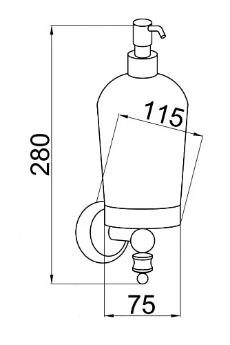 Дозатор жидкого мыла Boheme Palazzo 10167 золото Дозатор жидкого мыла Boheme Palazzo 10167 золото