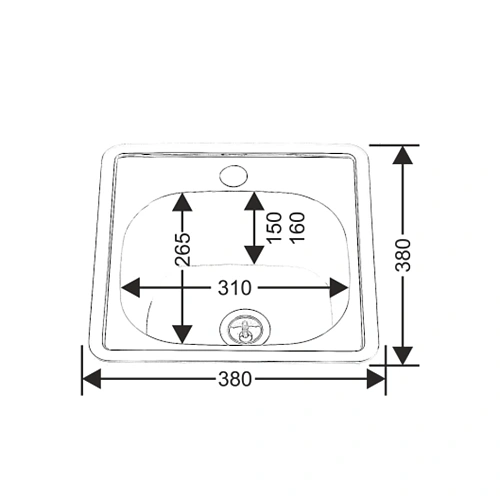 Кухонная мойка MELANA 3838 0,6/160 врезная квадратная с сифоном (022 t *15) 022 t (*15) Кухонная мойка MELANA 3838 0,6/160 врезная квадратная с сифоном (022 t *15) 022 t (*15)