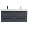 Тумба под раковину CEZARES ECO-1200-4C-SO-2-GR-P Grafito подвесная