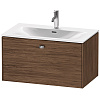 Картинка анонса товара «тумба под раковину duravit brioso br421201021подвесная 82 см орех темный»