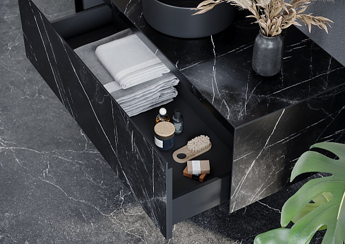 Тумба под раковину Sancos Stone ST120NM nero marquina Тумба под раковину Sancos Stone ST120NM nero marquina