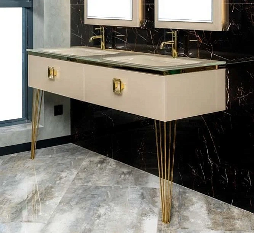 Тумба под раковину Armadi Art LUCIDO 140см Золото 771-140-Gold Тумба под раковину Armadi Art LUCIDO 140см Золото 771-140-Gold