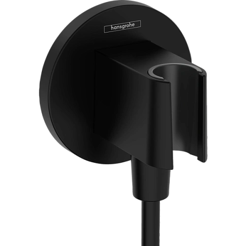 Шланговое подключение Hansgrohe FixFit Porter S с держателем для душа 26888670, матовый черный Шланговое подключение Hansgrohe FixFit Porter S с держателем для душа 26888670, матовый черный