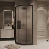 Душевой уголок GROSSMAN Cosmo 300.K33.02.9090.21.02 (90x90x195) квадрат,раздвижн,черн. матов,стекло шиншилла Душевой уголок GROSSMAN Cosmo 300.K33.02.9090.21.02 (90x90x195) квадрат,раздвижн,черн. матов,стекло шиншилла