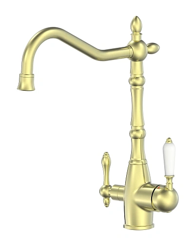 Смеситель для кухни Wonzon & Woghand c подключением фильтра, брашированное золото (WW-88458006-BG) Смеситель для кухни Wonzon & Woghand c подключением фильтра, брашированное золото (WW-88458006-BG)