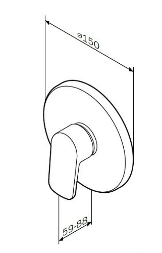 Смеситель для душа AM.PM Spirit F7075000 монтируемый в стену Смеситель для душа AM.PM Spirit F7075000 монтируемый в стену