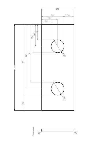 Столешница Aquaton Брук 120 (60+60) 1A204605BC010 Столешница Aquaton Брук 120 (60+60) 1A204605BC010