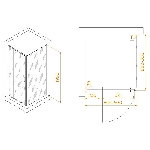 Душевой уголок RGW PA-078 (RGW PA-008 + Z-050-2) 800x900 мм 350807889-11 хром Easy Clean Душевой уголок RGW PA-078 (RGW PA-008 + Z-050-2) 800x900 мм 350807889-11 хром Easy Clean