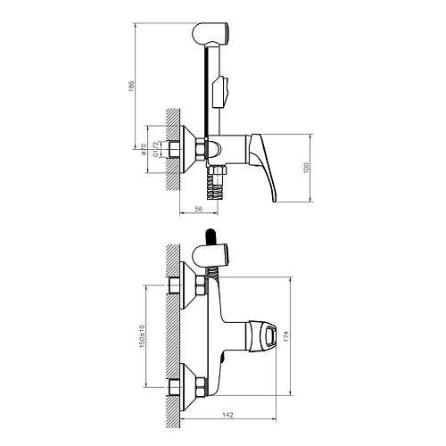 Гигиенический душ DECOROOM DR21058 Гигиенический душ DECOROOM DR21058