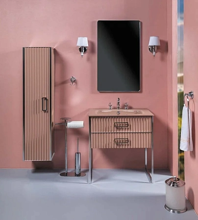 Шкаф-пенал Armadi Art MONACO 868-CPCR капучино глянец + хром без ножек Шкаф-пенал Armadi Art MONACO 868-CPCR капучино глянец + хром без ножек