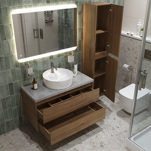 Тумба со столешницей и раковиной BelBagno KRAFT 80 kraft80rt-kepmgl-1306-set подвесная KRAFT80RT-KEPMGL-1306-SET Тумба со столешницей и раковиной BelBagno KRAFT 80 kraft80rt-kepmgl-1306-set подвесная KRAFT80RT-KEPMGL-1306-SET