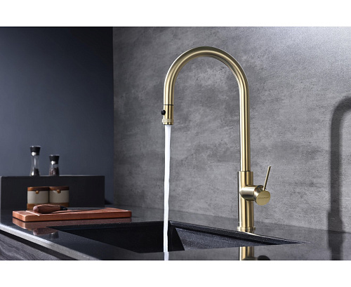 Смеситель для кухни Paulmark GALANT Ga213077-LG светлое золото Смеситель для кухни Paulmark GALANT Ga213077-LG светлое золото