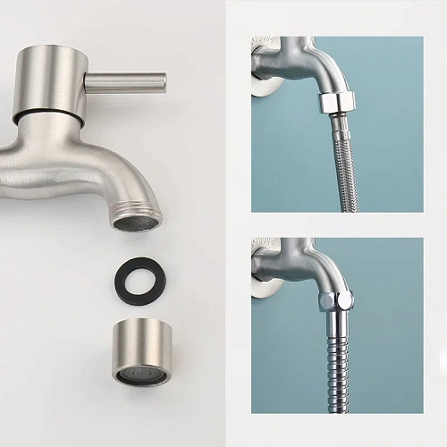 Кран Splenka S249.71 для бани и сауны угловой, сатин Кран Splenka S249.71 для бани и сауны угловой, сатин