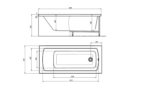Акриловая ванна Timo RITTA1880 180x80x63 с каркасом, слив-переливом, фронтальной и торцевой панелями Акриловая ванна Timo RITTA1880 180x80x63 с каркасом, слив-переливом, фронтальной и торцевой панелями
