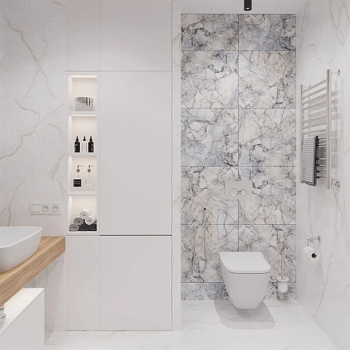 Комплект мебели STWORKI Ольборг 120 столешница дуб французский, без отверстий, с тумбой 80, с ракови 536509 Комплект мебели STWORKI Ольборг 120 столешница дуб французский, без отверстий, с тумбой 80, с ракови 536509