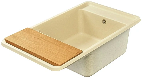 Кухонная мойка Aquaton Беллис 87 1A724832BS290 из литого мрамора, шампань Кухонная мойка Aquaton Беллис 87 1A724832BS290 из литого мрамора, шампань