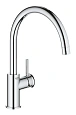 Смеситель для кухни GROHE BauClassic с высоким C-образным изливом, хром (31234001) Смеситель для кухни GROHE BauClassic с высоким C-образным изливом, хром (31234001)