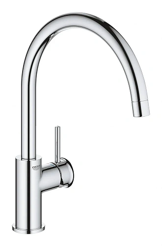Смеситель для кухни GROHE BauClassic с высоким C-образным изливом, хром (31234001) Смеситель для кухни GROHE BauClassic с высоким C-образным изливом, хром (31234001)