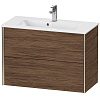 Картинка анонса товара «тумба под раковину duravit xviu xv41790b121 подвесная 81 см орех темный»