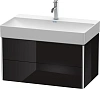 Тумба под раковину Duravit XSquare XS416204040 подвесная 78 см черный глянцевый