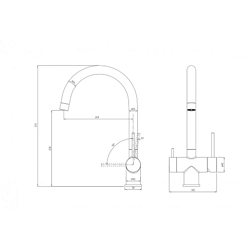 Смеситель для кухни Milacio Ultra ( MCU.554.WH ) белый Смеситель для кухни Milacio Ultra ( MCU.554.WH ) белый