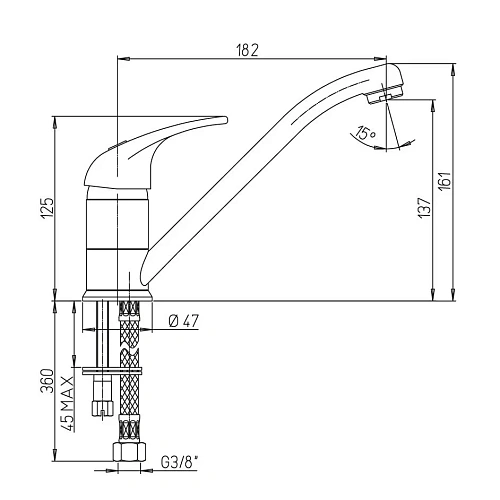 Смеситель для душа Paini Elix 85CR511LMKM Смеситель для душа Paini Elix 85CR511LMKM
