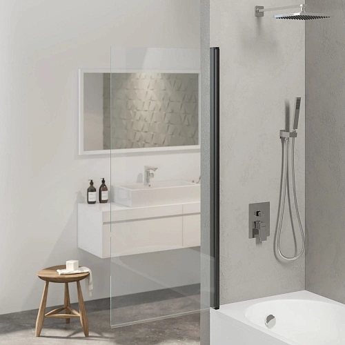 Шторка на ванну BERGES RIVER S Black 900 065013 Шторка на ванну BERGES RIVER S Black 900 065013