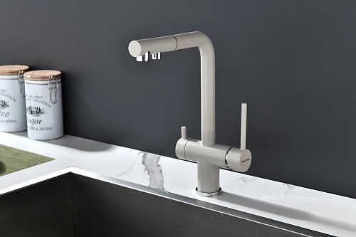 Смеситель для кухни Paulmark SERPENTINE бежевый Se213222-BE Смеситель для кухни Paulmark SERPENTINE бежевый Se213222-BE