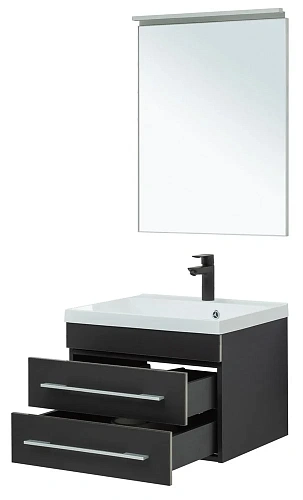 Комплект мебели Aquanet Верона 58 New черный матовый 00281103 Комплект мебели Aquanet Верона 58 New черный матовый 00281103