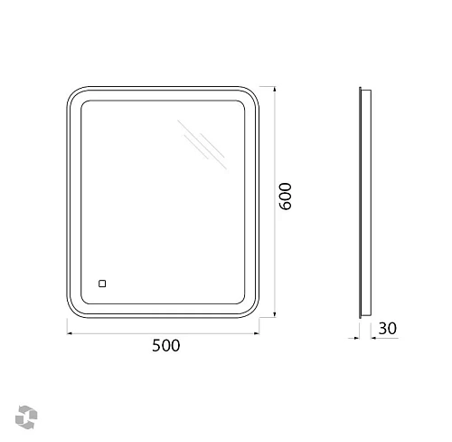 Зеркало BelBagno SPC-MAR-500-600-LED-TCH 12W 220-240V 500x30x600 с подсветкой и сенсорным выключателем Зеркало BelBagno SPC-MAR-500-600-LED-TCH 12W 220-240V 500x30x600 с подсветкой и сенсорным выключателем