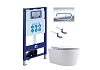Комплект унитаза SET Aquatek ЕВРОПА New-043 4в1 с инсталляцией, креплением, клавишей смыва и сиденьем микролифт