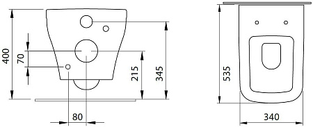 Унитаз подвесной Allen Brau Infinity 4.21011.AN с крышкой, антрацит