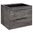 Тумба под раковину Vincea Chiara 2D 600 подвесная, 2 выкатных ящика soft-close, G.Stone VMC-2C2600GS Тумба под раковину Vincea Chiara 2D 600 подвесная, 2 выкатных ящика soft-close, G.Stone VMC-2C2600GS