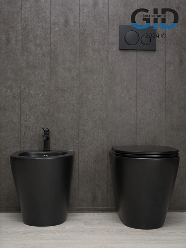 Биде напольное Gid BDN-30BM 21105 черный матовый 51.5x36.5x43 Биде напольное Gid BDN-30BM 21105 черный матовый 51.5x36.5x43