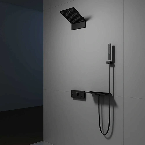 Душевая система Vincea Futura VSFW-2F11TMB термостатический встраиваемая, 3 режима, черный Душевая система Vincea Futura VSFW-2F11TMB термостатический встраиваемая, 3 режима, черный