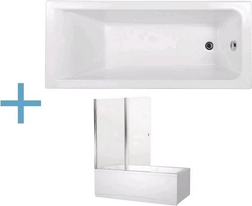 Акриловая ванна Aquanet Bright 180x70 (+ шторка Aquanet Alfa 4 NF6222-pivot) 00216304 + 00196049 Акриловая ванна Aquanet Bright 180x70 (+ шторка Aquanet Alfa 4 NF6222-pivot) 00216304 + 00196049